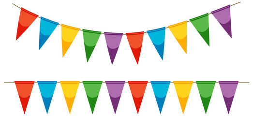 Fototapeta premium Colorful flags on strings