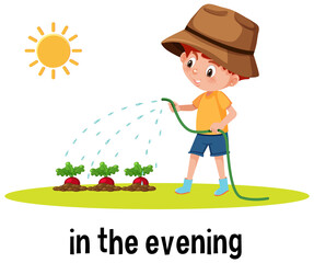 English prepositions of time for children