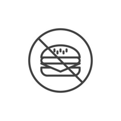 No junk food line icon