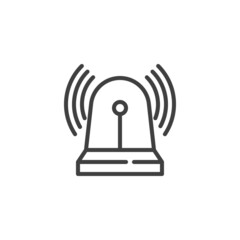 Police siren line icon