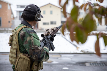 銃を構える軍人　soldier