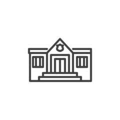 Police department line icon