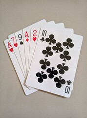 playing cards on a table