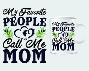 Naklejka premium Mother's Day Design ,Mug and T shirt Design