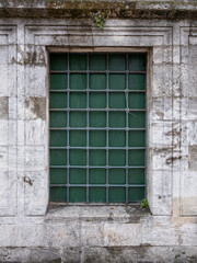 iron bars on the mosque and mosque wall