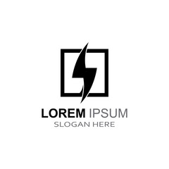 electric lightning logo, using modern vector illustration design concept.