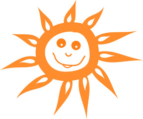 Bright cheerful sonya. A vector file is useful for creating your designs.