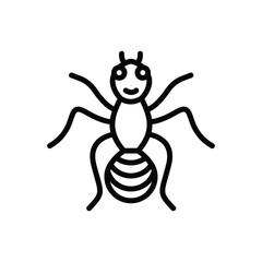 Black line icon for ant