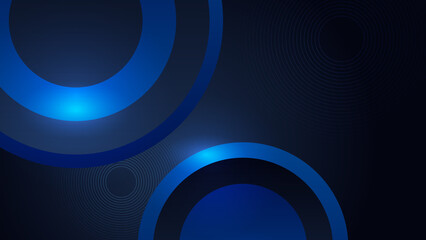 Modern shiny realistic dark blue black with shadow abstract design presentation background. Technology network vector illustration for banner, cover, web, flyer, card, poster, texture, slide, magazine