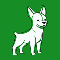 Cute Pet dachshund dog Illustration in minimal style.