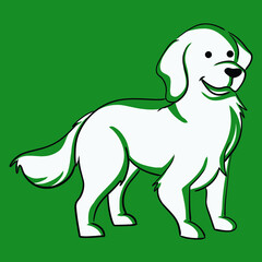 Cute Pet dachshund dog Illustration in minimal style.