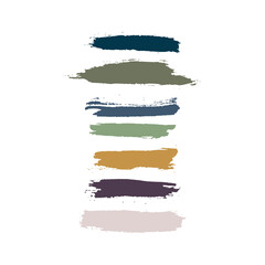 Set of Paint Brush Strokes - brush paint strokes, vector illustration
