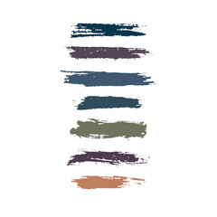 Set of Paint Brush Strokes - brush paint strokes, vector illustration