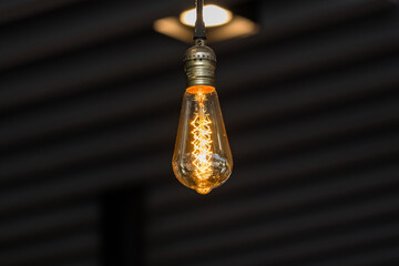 Retro style lighting bulb decor