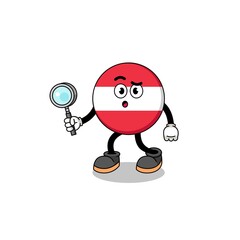Mascot of austria flag searching