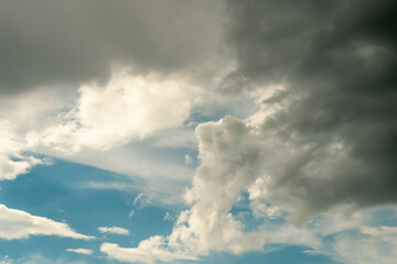 Fototapeta na wymiar Daytime cloudy sky in sunny weather
