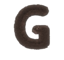Furry Brown Animal Font Letter G