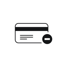 Obraz premium Remove credit card icon design. vector illustration