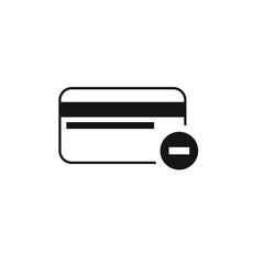 Remove credit card icon design. vector illustration