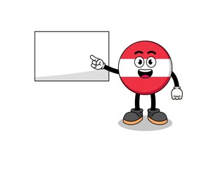 austria flag illustration doing a presentation