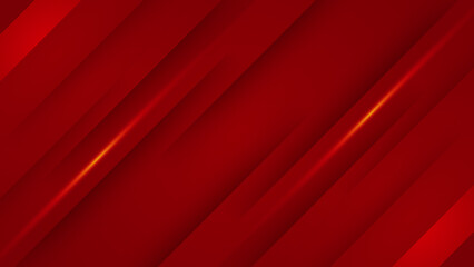 Fototapeta premium Abstract red vector background with stripes dots circles waves
