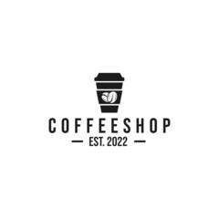 Coffee shop logo design vector