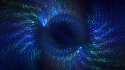 3D rendering abstract multicolor fractal light background