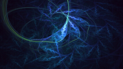 3D rendering abstract multicolor fractal light background