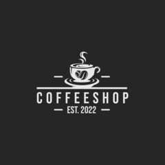 Coffee shop logo design vector	