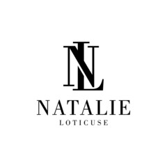 NL LN Luxury  Logo Vector design