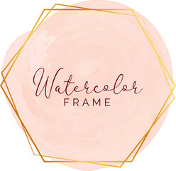 Luxury watercolor floral frame