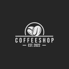 Coffee shop logo design vector	