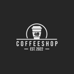 Coffee shop logo design vector	