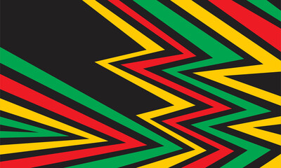 Obraz premium Abstract background with Jamaican color zigzag pattern