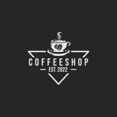 Coffee shop logo design vector	