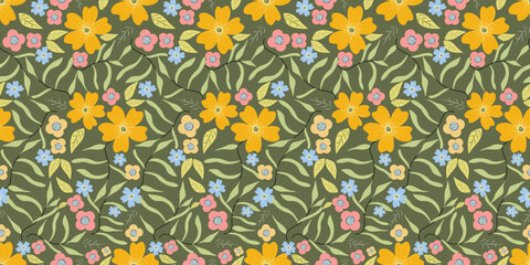 Floral Seamless Pattern. Spring collection for fashion and print. ditsy style. 