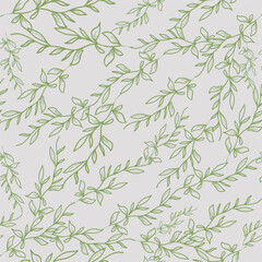 Naklejka premium Flowers Vector Seamless Pattern. Ditsy style. Pattern for fashion and print. 