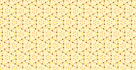 Abstract geometric seamless dots pattern in light muted modest retro colors