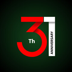 vector abstract, modification 31 number for anniversary symbol