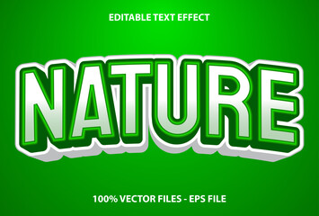 nature text effect with green gradient background. Editable text effects for templates.
