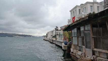 Bosphorus seaside town in Istanbul, Turkey
