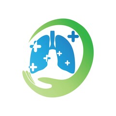 lung logo design vector for your business