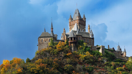 Fototapeta premium Cochem, Mosel, Reichsburg, Rheinland Pfalz, Deutschland < english> .Cochem, Reichsburg, Rhineland Palatinate, Germany.