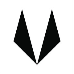 letter V logo geometric flat design