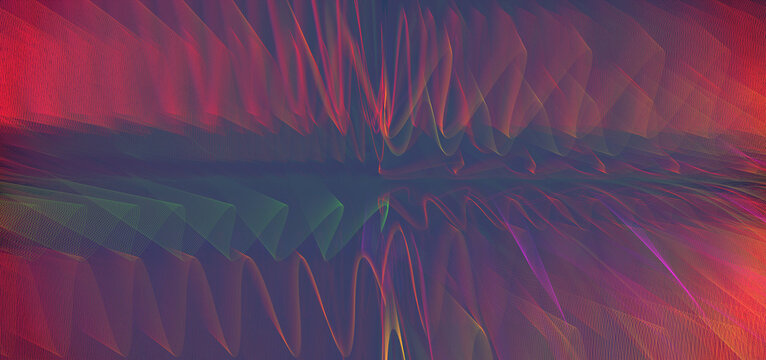 Abstract hologram lines vibrant background