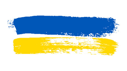 Obraz premium Ukrainian national flag in grunge style