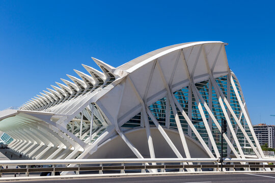 Valencia, Spain &ndash; June 23, 2021: Great modern Architecture of L'Oceanografic in Valencia, Spain, Europe