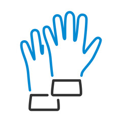 Rubber Protective Gloves Icon