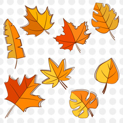 leaf sticker set