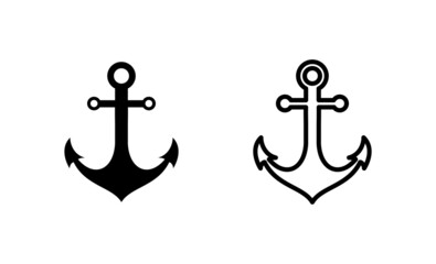 Anchor icon vector. Anchor sign and symbol. Anchor marine icon.